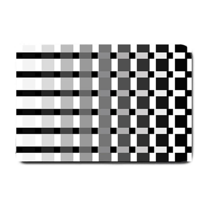 Nine Bar Monochrome Fade Squared Pulled Inverted Small Doormat 