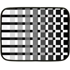 Nine Bar Monochrome Fade Squared Pulled Inverted Fleece Blanket (mini) by WetdryvacsLair