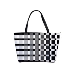 Nine Bar Monochrome Fade Squared Pulled Inverted Classic Shoulder Handbag by WetdryvacsLair