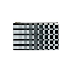 Nine Bar Monochrome Fade Squared Pulled Inverted Cosmetic Bag (small) by WetdryvacsLair