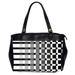 Nine Bar Monochrome Fade Squared Pulled Inverted Oversize Office Handbag (2 Sides) by WetdryvacsLair