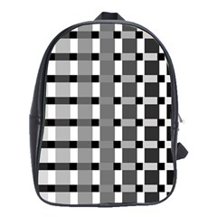 Nine Bar Monochrome Fade Squared Pulled Inverted School Bag (xl) by WetdryvacsLair