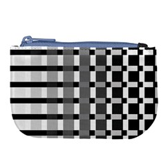 Nine Bar Monochrome Fade Squared Pulled Inverted Large Coin Purse by WetdryvacsLair