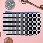 Nine Bar Monochrome Fade Squared Pulled Inverted Large Coin Purse Front