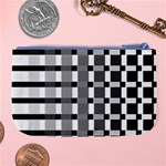 Nine Bar Monochrome Fade Squared Pulled Inverted Large Coin Purse Back