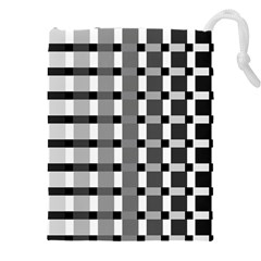 Nine Bar Monochrome Fade Squared Pulled Inverted Drawstring Pouch (4xl) by WetdryvacsLair