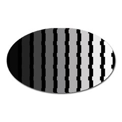 Nine Bar Monochrome Fade Squared Pulled Oval Magnet by WetdryvacsLair