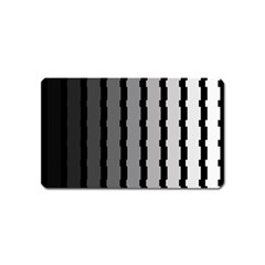 Nine Bar Monochrome Fade Squared Pulled Magnet (name Card) by WetdryvacsLair