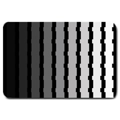 Nine Bar Monochrome Fade Squared Pulled Large Doormat  by WetdryvacsLair