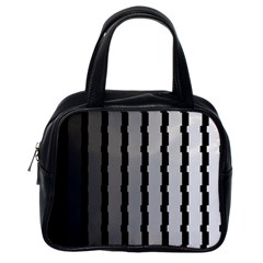 Nine Bar Monochrome Fade Squared Pulled Classic Handbag (one Side) by WetdryvacsLair