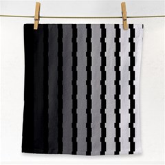 Nine Bar Monochrome Fade Squared Pulled Face Towel by WetdryvacsLair