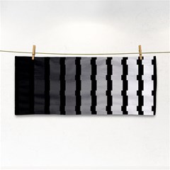 Nine Bar Monochrome Fade Squared Pulled Hand Towel by WetdryvacsLair