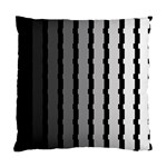 Nine Bar Monochrome Fade Squared Pulled Standard Cushion Case (Two Sides) Back