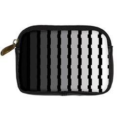 Nine Bar Monochrome Fade Squared Pulled Digital Camera Leather Case by WetdryvacsLair