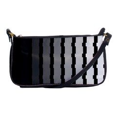 Nine Bar Monochrome Fade Squared Pulled Shoulder Clutch Bag by WetdryvacsLair