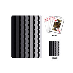 Nine Bar Monochrome Fade Squared Pulled Playing Cards Single Design (mini) by WetdryvacsLair