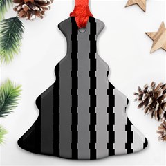 Nine Bar Monochrome Fade Squared Pulled Ornament (christmas Tree)  by WetdryvacsLair