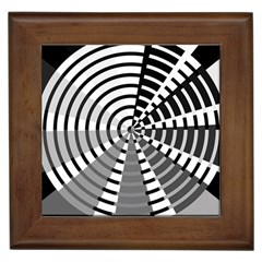 Nine Bar Monochrome Fade Squared Wheel Framed Tile by WetdryvacsLair