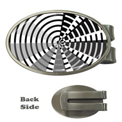 Nine Bar Monochrome Fade Squared Wheel Money Clips (oval)  by WetdryvacsLair