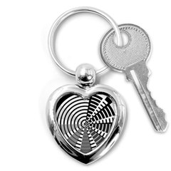 Nine Bar Monochrome Fade Squared Wheel Key Chain (heart) by WetdryvacsLair