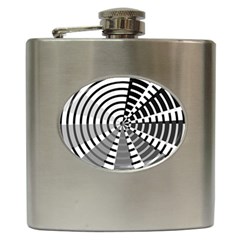 Nine Bar Monochrome Fade Squared Wheel Hip Flask (6 Oz) by WetdryvacsLair