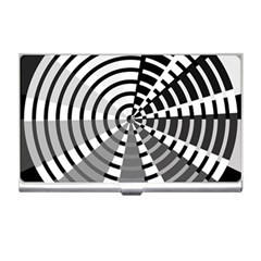 Nine Bar Monochrome Fade Squared Wheel Business Card Holder by WetdryvacsLair