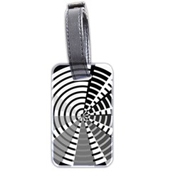 Nine Bar Monochrome Fade Squared Wheel Luggage Tag (two Sides) by WetdryvacsLair