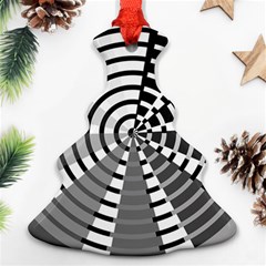 Nine Bar Monochrome Fade Squared Wheel Ornament (christmas Tree)  by WetdryvacsLair