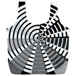 Nine Bar Monochrome Fade Squared Wheel Full Print Recycle Bag (XXXL) Front