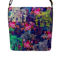 Bandana-mask Fdbm027 Flap Closure Messenger Bag (l) by fatfatiya