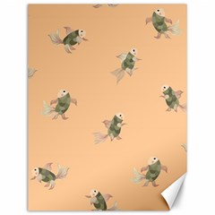 Delicate Decorative Seamless  Pattern With  Fairy Fish On The Peach Background Canvas 12  X 16 