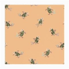 Delicate Decorative Seamless  Pattern With  Fairy Fish On The Peach Background Medium Glasses Cloth