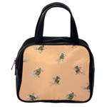 Delicate decorative seamless  pattern with  fairy fish on the peach background Classic Handbag (One Side) Front