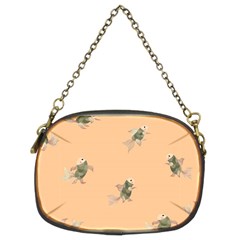 Delicate Decorative Seamless  Pattern With  Fairy Fish On The Peach Background Chain Purse (two Sides)