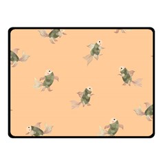 Delicate Decorative Seamless  Pattern With  Fairy Fish On The Peach Background Double Sided Fleece Blanket (small)  by EvgeniiaBychkova