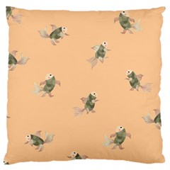 Delicate Decorative Seamless  Pattern With  Fairy Fish On The Peach Background Standard Flano Cushion Case (one Side) by EvgeniiaBychkova