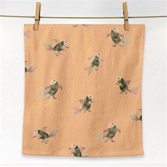 Fairy Fish On  Peach Background Face Towel