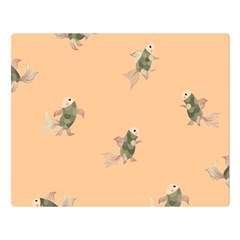 Fairy Fish On  Peach Background Double Sided Flano Blanket (large)  by EvgeniiaBychkova