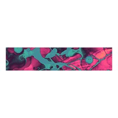 Pink And Turquoise Alcohol Ink Velvet Scrunchie by Dazzleway