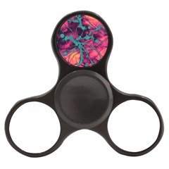 Pink And Turquoise Alcohol Ink Finger Spinner by Dazzleway