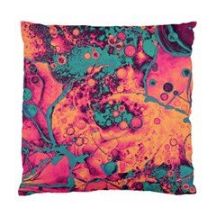 Orange And Turquoise Alcohol Ink  Standard Cushion Case (one Side) by Dazzleway