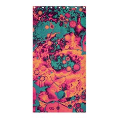 Orange And Turquoise Alcohol Ink  Shower Curtain 36  X 72  (stall)  by Dazzleway