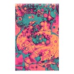 Orange and turquoise alcohol ink  Shower Curtain 48  x 72  (Small)  Curtain(48  X 72 ) - 42.18 x64.8  Curtain(48  X 72 )