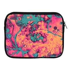 Orange And Turquoise Alcohol Ink  Apple Ipad 2/3/4 Zipper Cases by Dazzleway