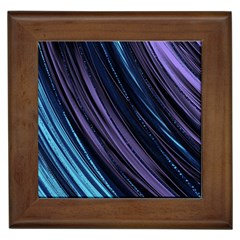 Blue And Purple Stripes Framed Tile by Dazzleway