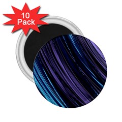 Blue And Purple Stripes 2 25  Magnets (10 Pack)  by Dazzleway