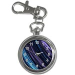 Blue and purple stripes Key Chain Watches Front