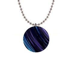 Blue And Purple Stripes 1  Button Necklace by Dazzleway