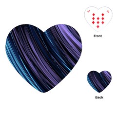 Blue And Purple Stripes Playing Cards Single Design (heart) by Dazzleway