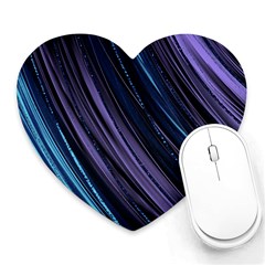 Blue And Purple Stripes Heart Mousepads by Dazzleway